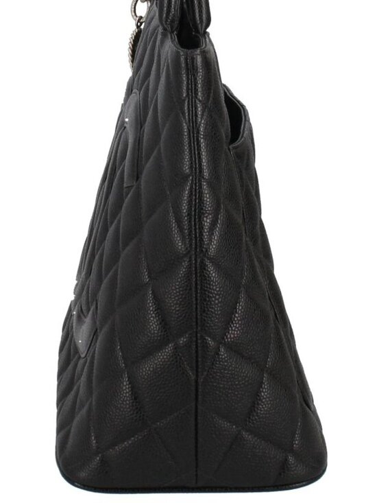 Chanel Medallion Tote Caviar Leather Handbag Black - Picture 2 of 9